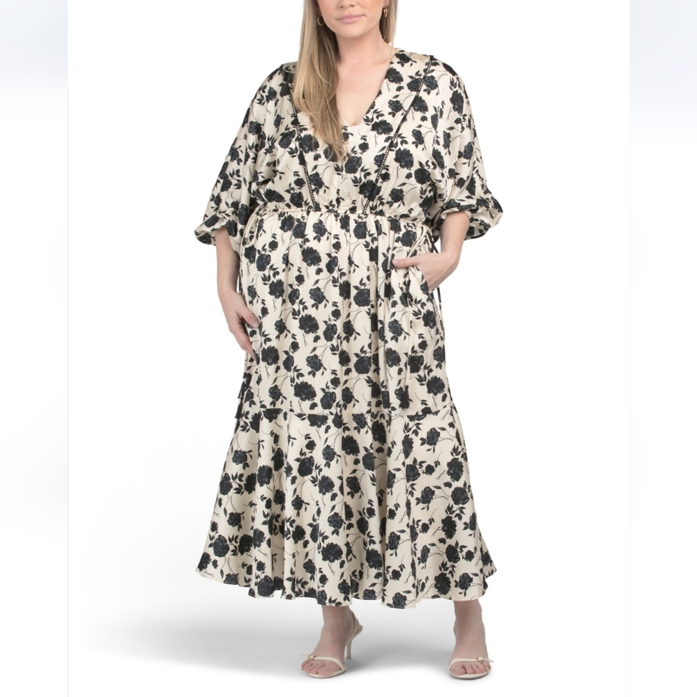 Taylor Plus Empiere Waist Maxi Dress